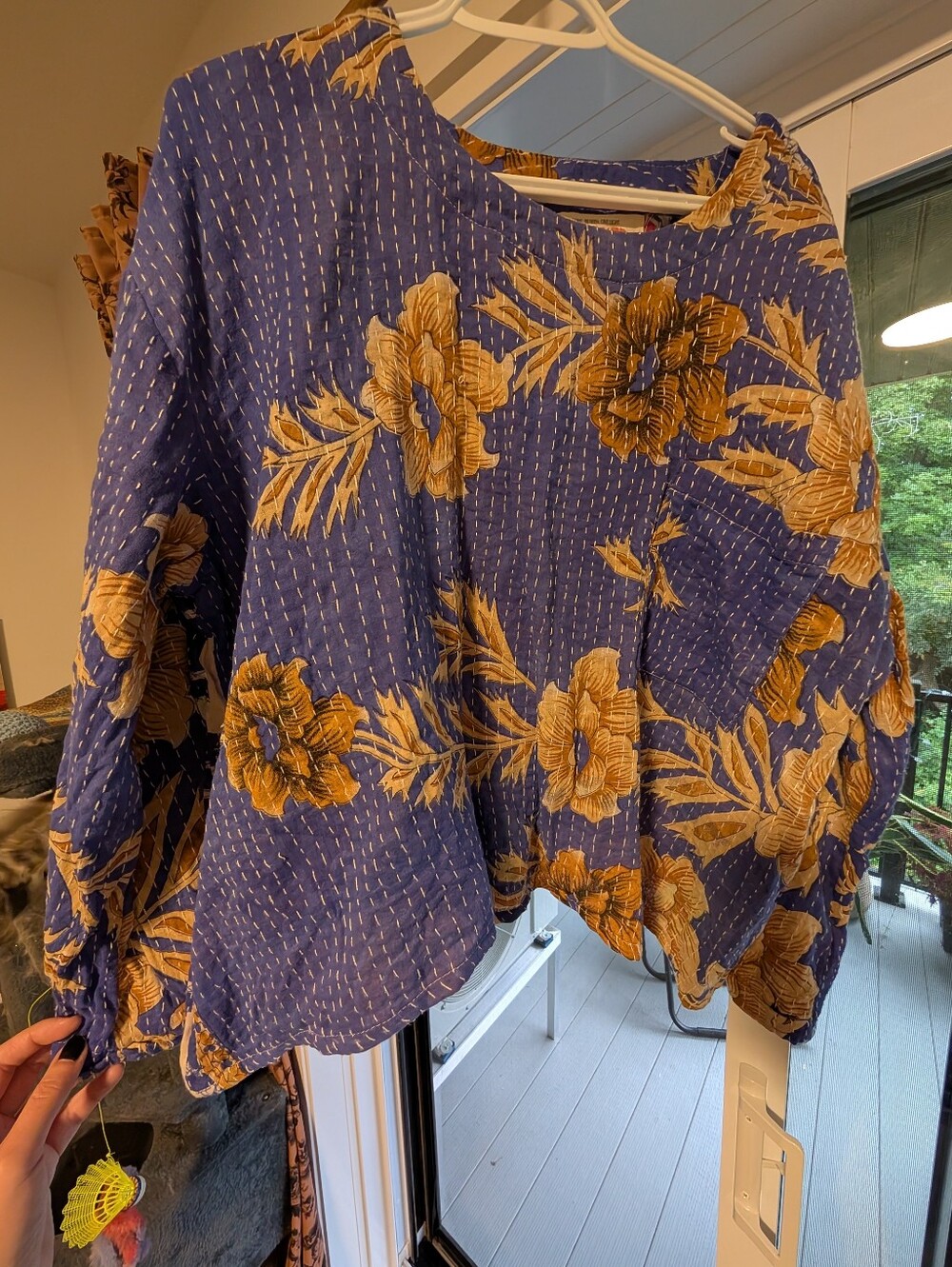 Pareo Kantha Wanderer Pocket Crop Top By Kantha Bae 💙💛🤍